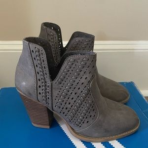 Grey heel booties